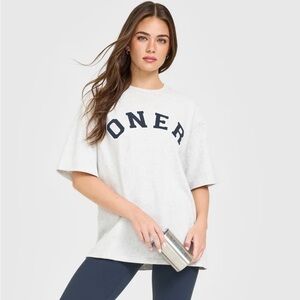 New! Oner Active Light Gray Short Sleeve Tee
